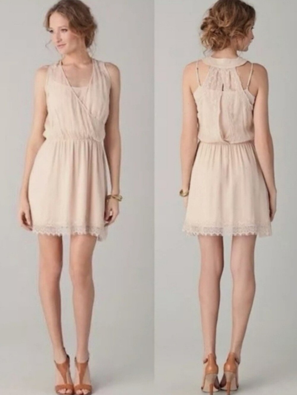 MADISON MARCUS Blush Triumph 100% Silk Cocktail Dress Size Extra Small